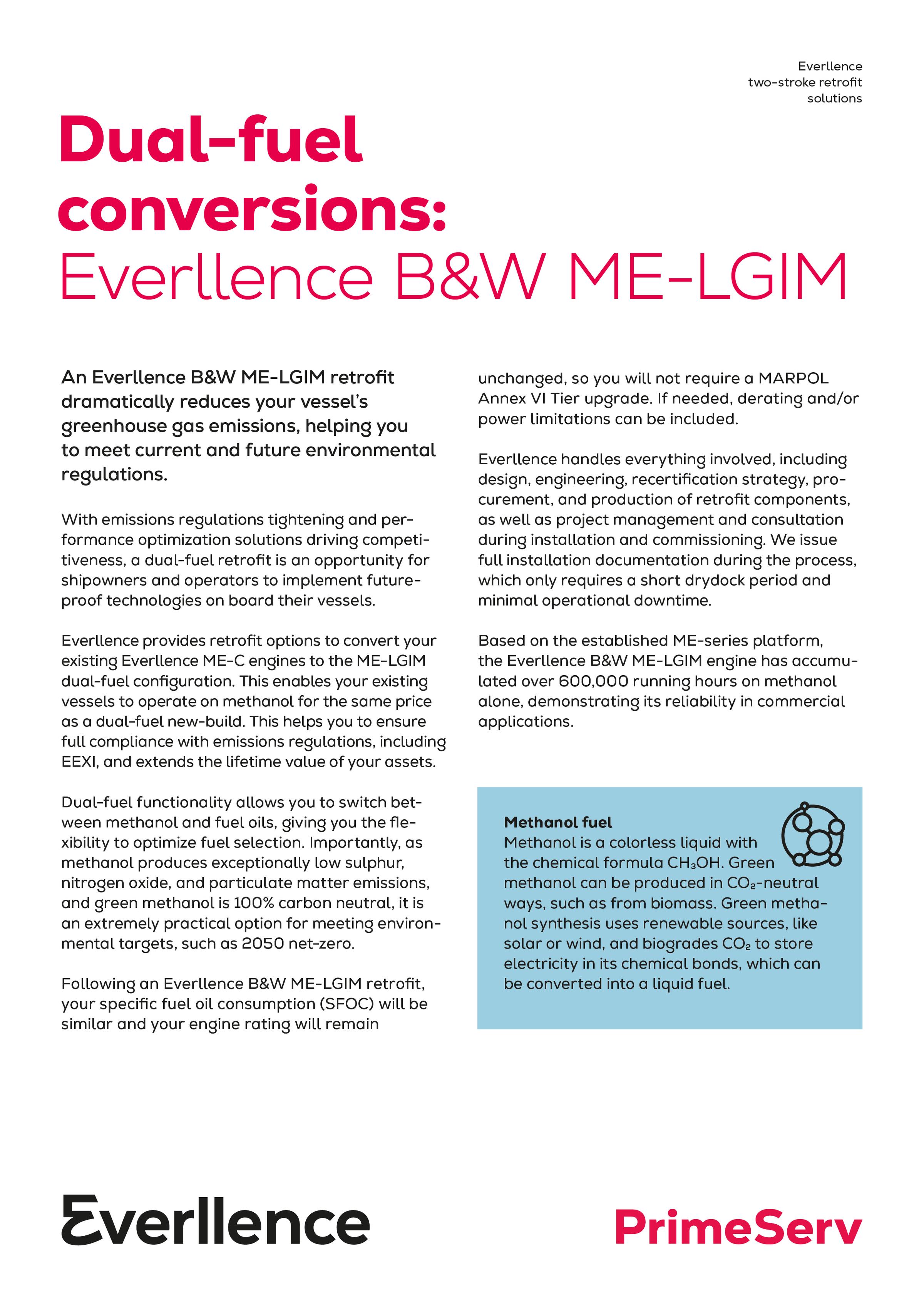 Dual-fuel conversions Everllence B&W ME-LGIM